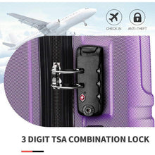 Koffer Trolley M (55cm) Violett mit TSA Schloss