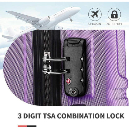 Koffer Trolley M (55cm) Violett mit TSA Schloss