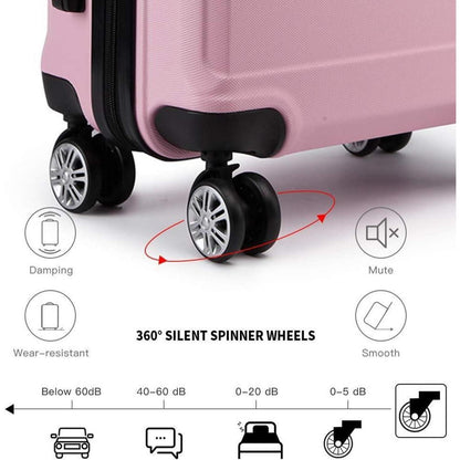 Hartschalenkoffer M (55cm) Pink mit TSA Schloss
