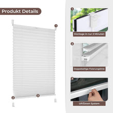 Klemmrollos für Fenster ohne Bohren Jalousie 35x130cm weiß