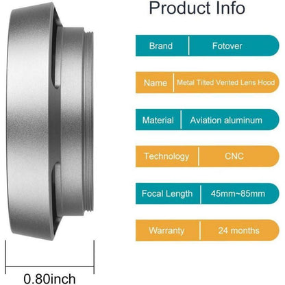 43mm Metall Gegenlichtblende für Canon Nikon Sony Pentax