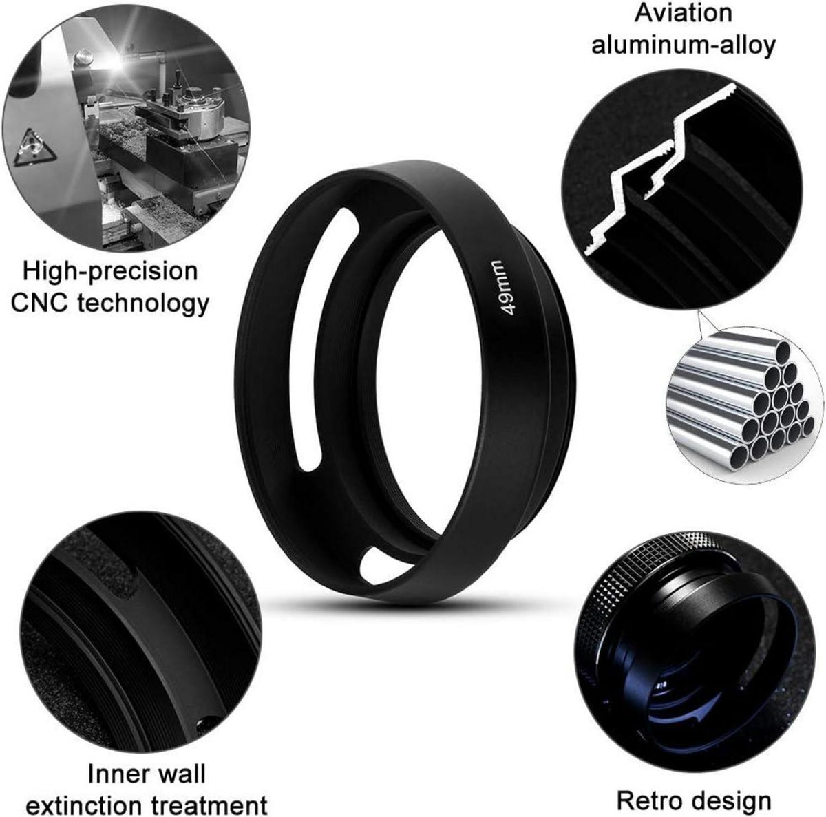 46mm Metall Gegenlichtblende Streulichtblende mit