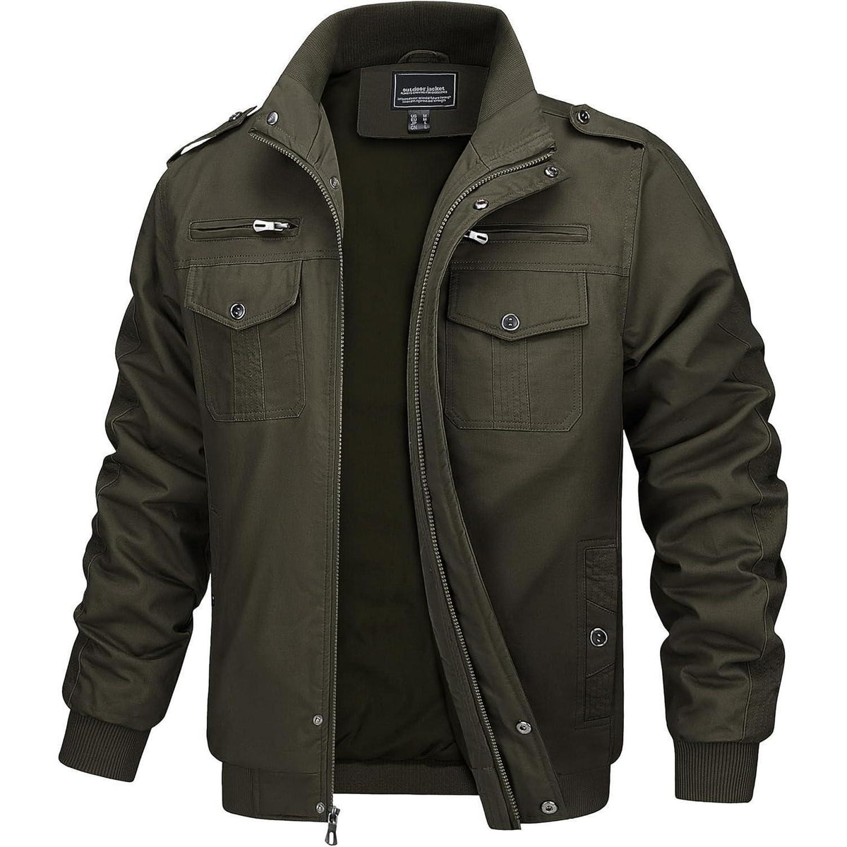Herren Übergangsjacke Cargo Militärjacke Winddicht mit Taschen
