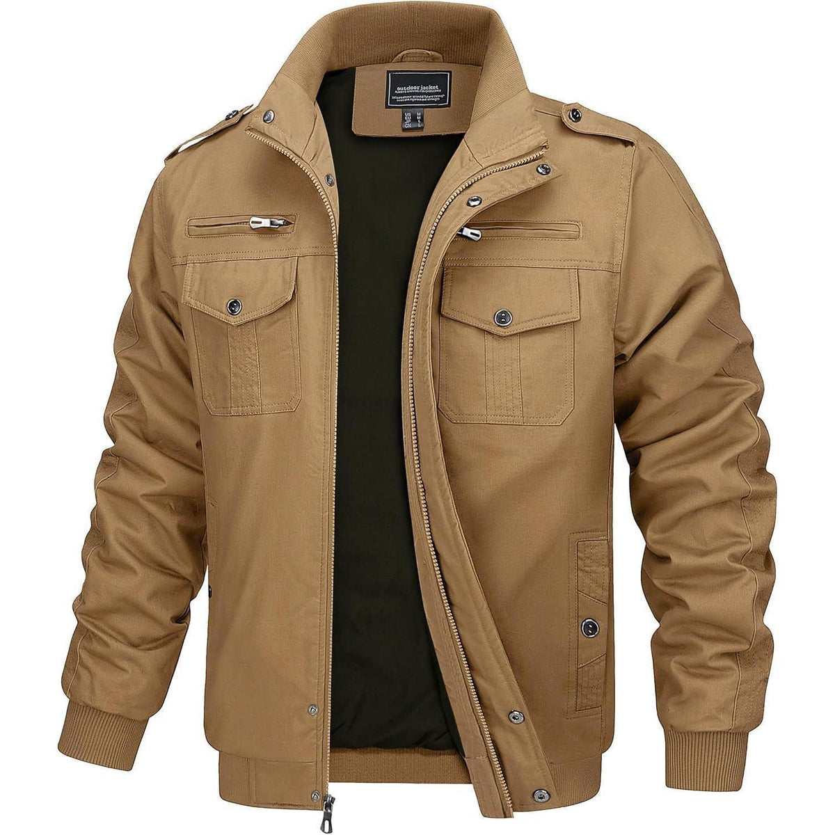 Herren Übergangsjacke Cargo Militärjacke Winddicht mit Taschen