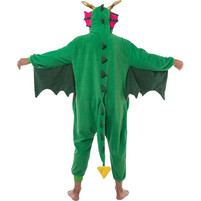 Drachen Pyjama Erwachsene - Plüsch Kostüm für Halloween & Cosplay