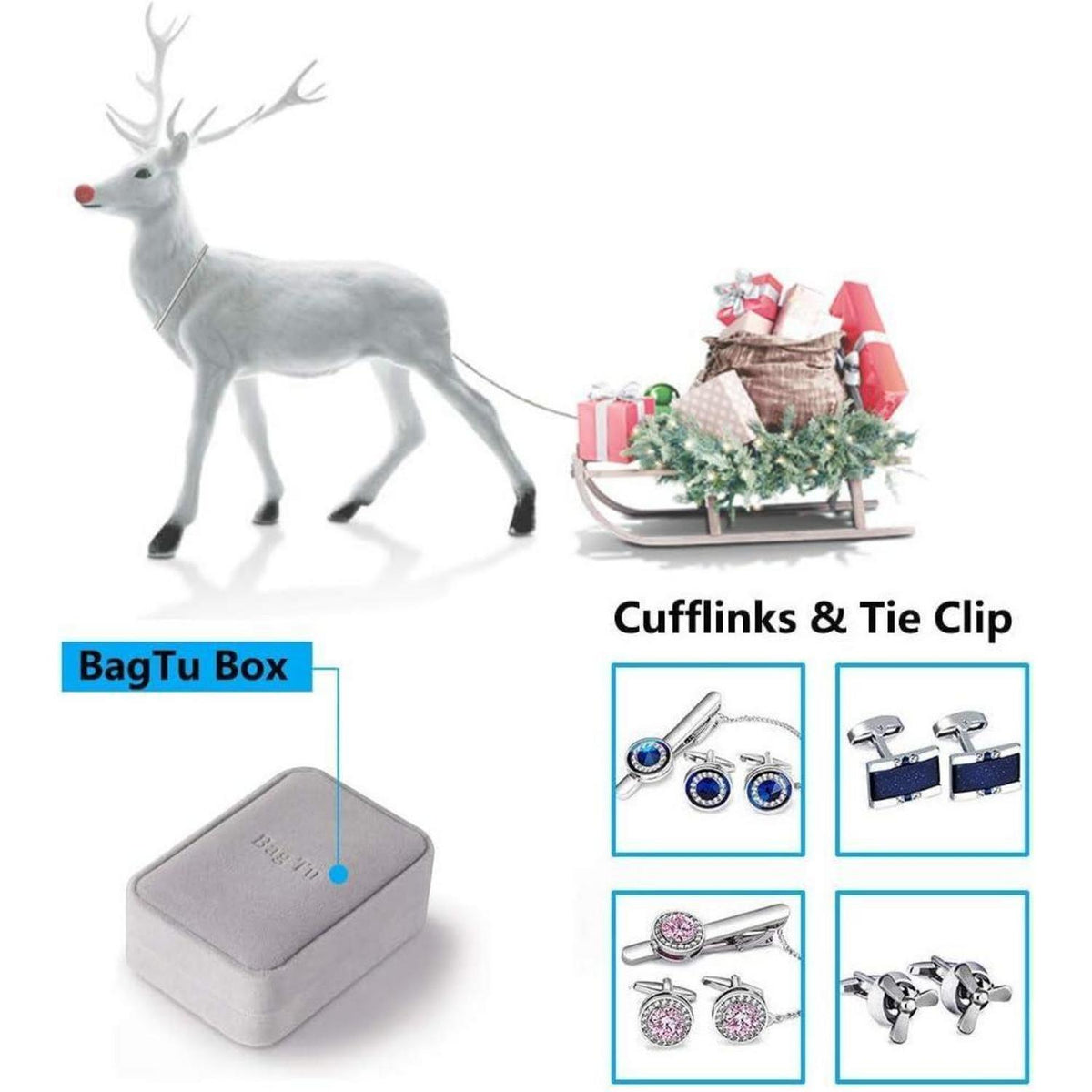 Sternenhimmel Manschettenknöpfe & Krawattenklammer Set Geschenk