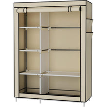 UDEAR Kleiderschrank Faltschrank Canvas Beige 105x45x170 cm