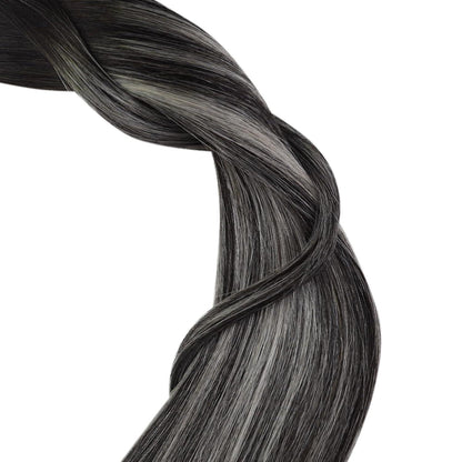 Braune Ombre Tape Extensions Echthaar 50cm – Remy Glatt