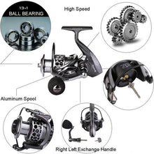 Sougayilang Ultraleichte Angelrolle 13+1BB Aluminium Smooth