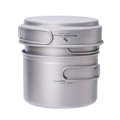 Camping Kochset aus Titan – 3-teilig für Outdoor & Reisen
