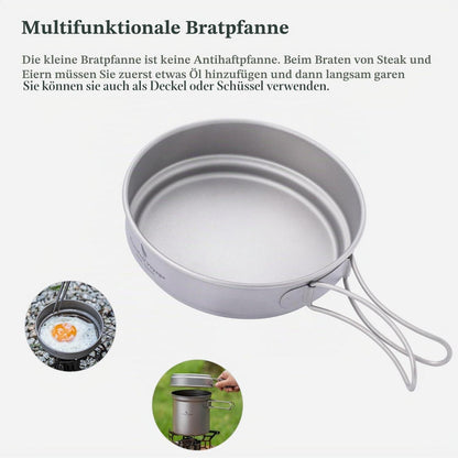 Camping Kochset aus Titan – 3-teilig für Outdoor & Reisen