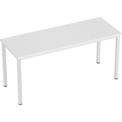Schreibtisch 120x60 cm Weiß mit Metallgestell