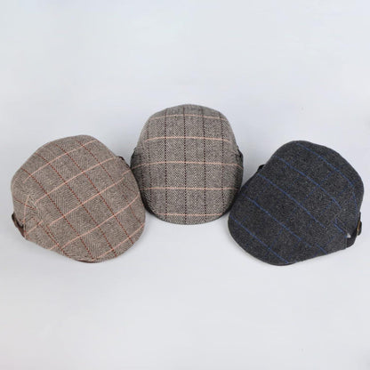 Schiebermütze Herren Sommer Grau Hut Herren Flat Cap 55-59cm