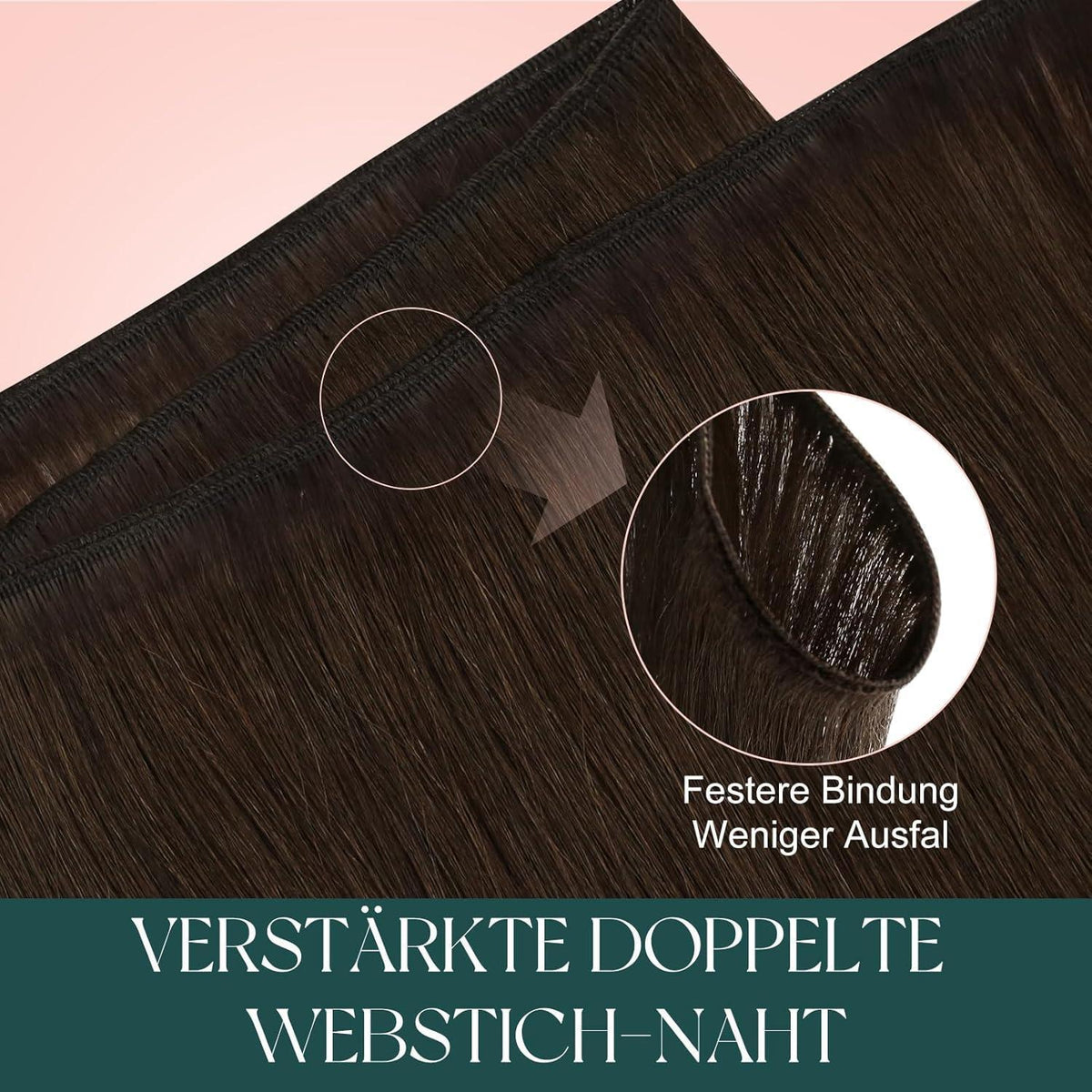 Braun Echt Haartressen Extensions 55cm – Remy Echthaar