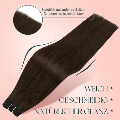 Braun Echt Haartressen Extensions 55cm – Remy Echthaar