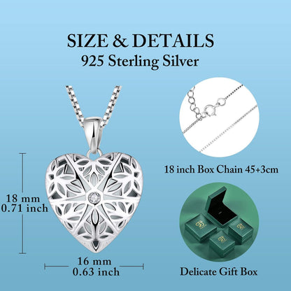 Personalisiertes Foto Medaillon Damen 925 Silber Herz