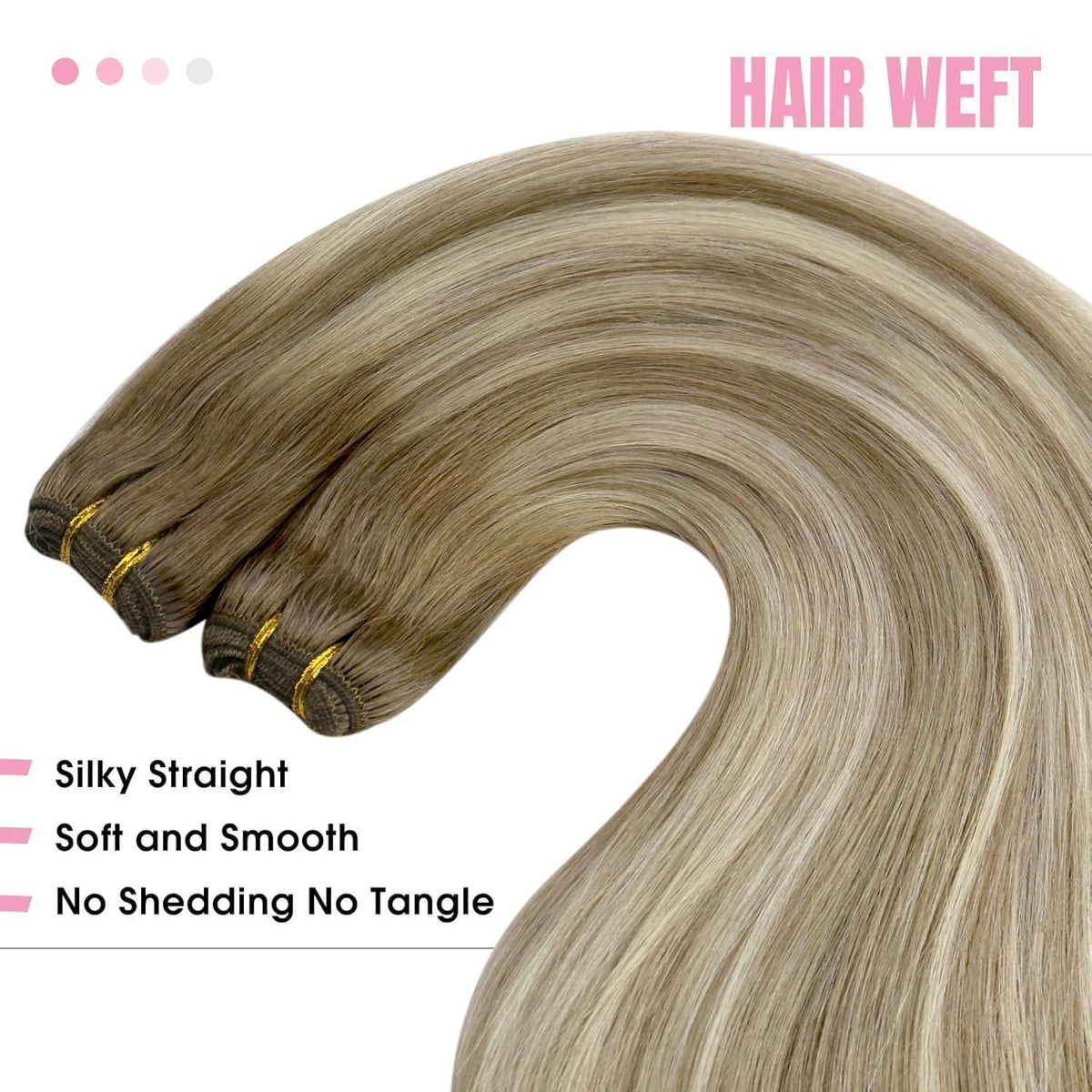 Echthaar Tressen Ombre Blond 35cm – Volumenspendend & Langanhaltend