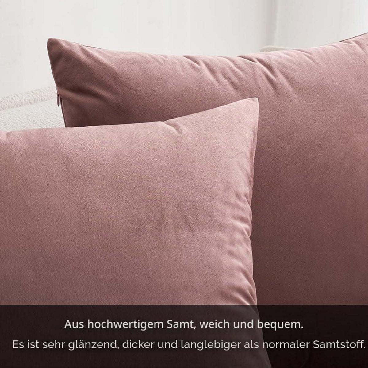Samtkissenbezug Bordeaux 50x50 cm - 2er Set