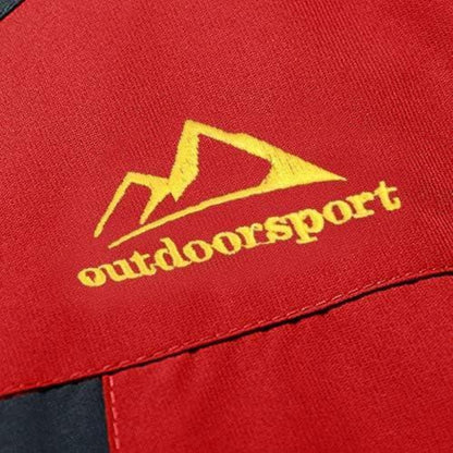 Herren Fleece Skijacke Winter Warm Gefüttert Winddicht Rot