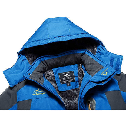 Herren Fleecejacke Winter Warm Gefüttert Skijacke Blau M