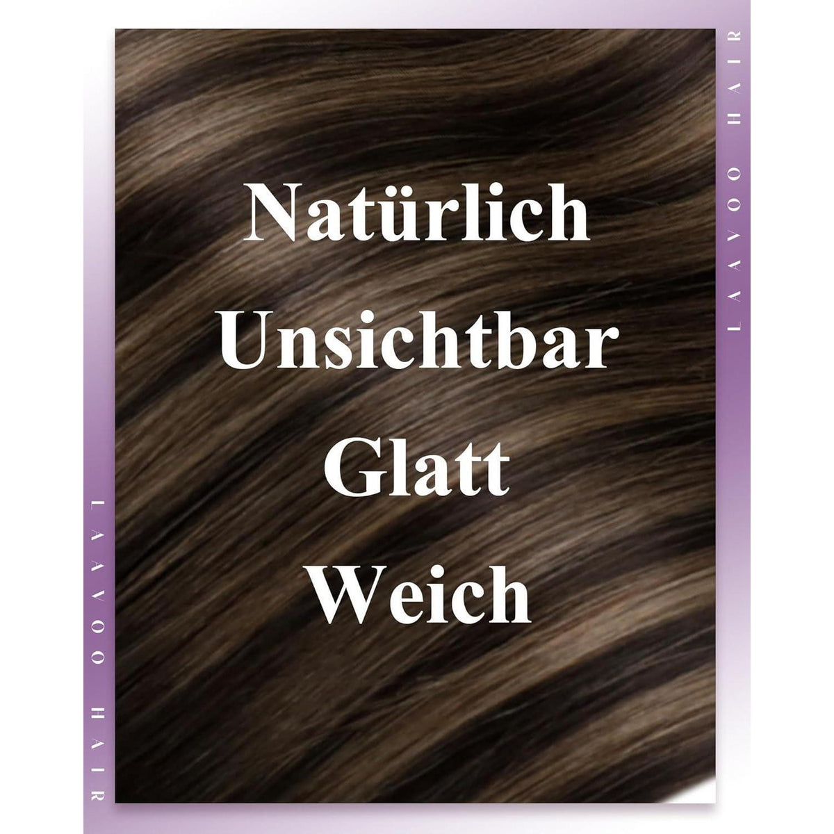 Echthaar Tressen Braun Balayage – Remy Micro Tressen 55cm