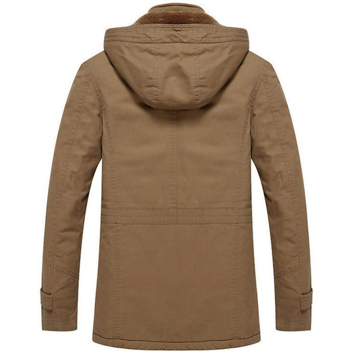 Herren Winterjacke Khaki Lässige Gefütterte Militärjacke mit vielen Taschen