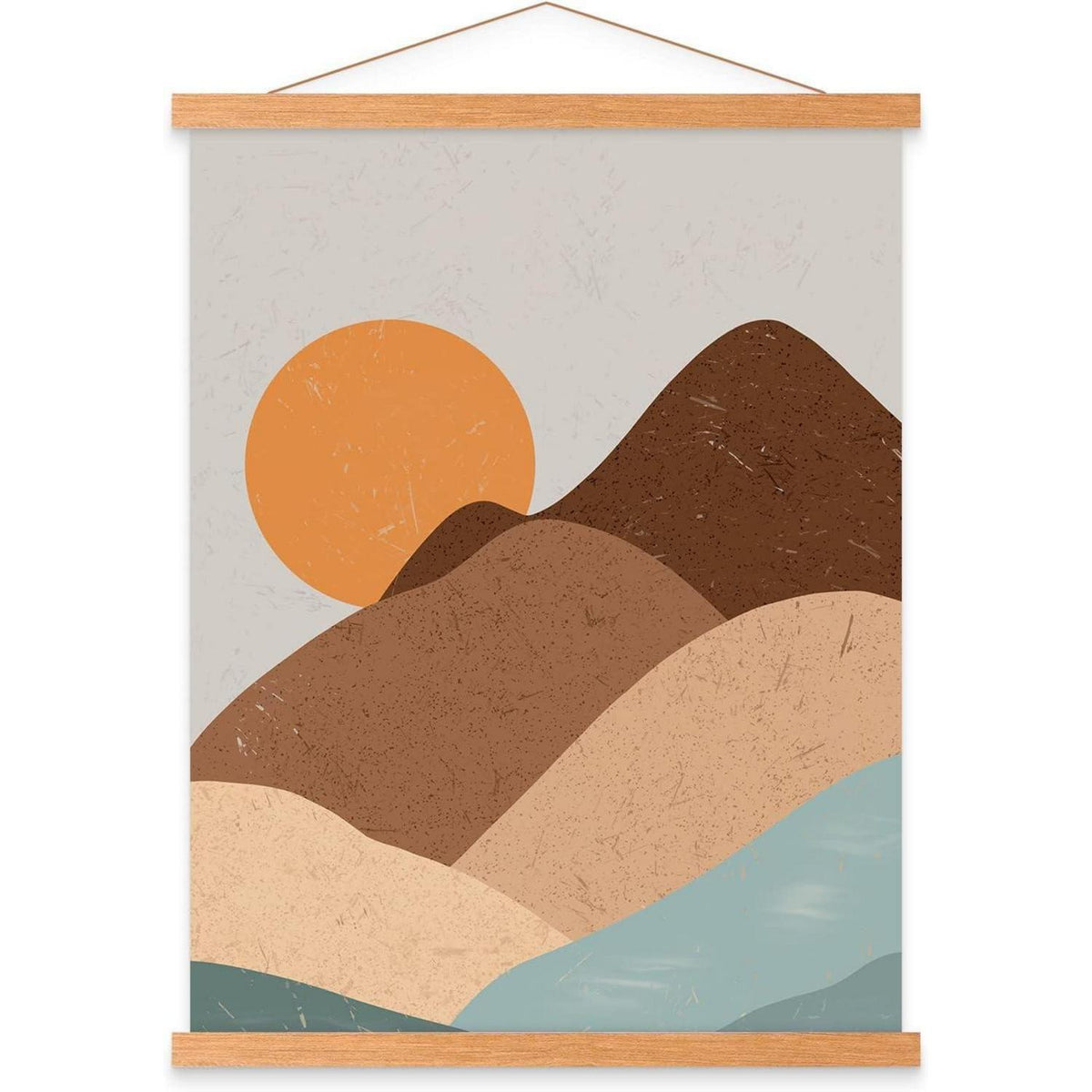 Magnetische Posterleiste Teakholz 100cm für Drucke