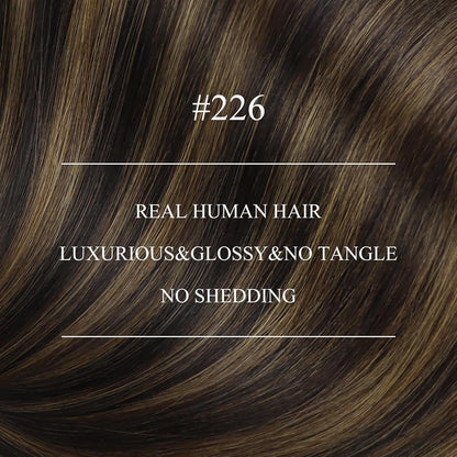 Echthaar Nano Ring Extensions Braun Ombre 35cm Haarverlängerung