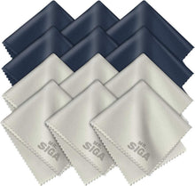 12er Pack Mikrofaser-Reinigungstücher 6 x 7 Zoll Marine/Grau