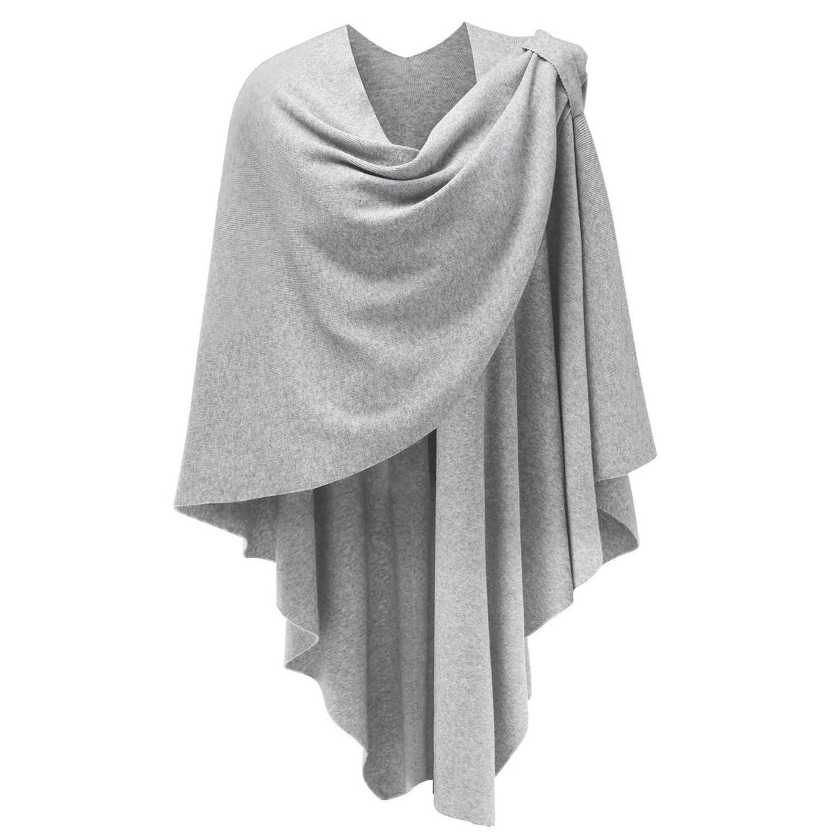 Damen Poncho Schal Strick Cape Grau – Weich & Vielseitig