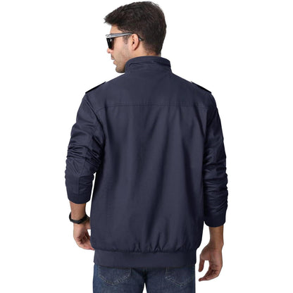 Herren Übergangsjacke Cargo Militär Winddicht mit Taschen Navy 3XL