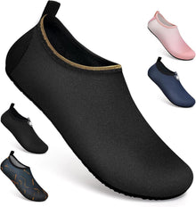 Wasserschuhe Aquaschuhe Strandschuhe für Damen Herren 34-47 Schwarz
