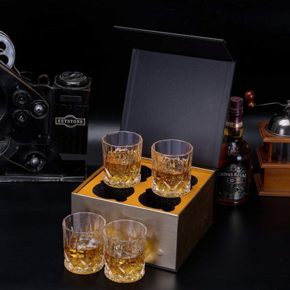 Whisky Gläser Kristallgläser 300ml 4stk Geschenke für Männer