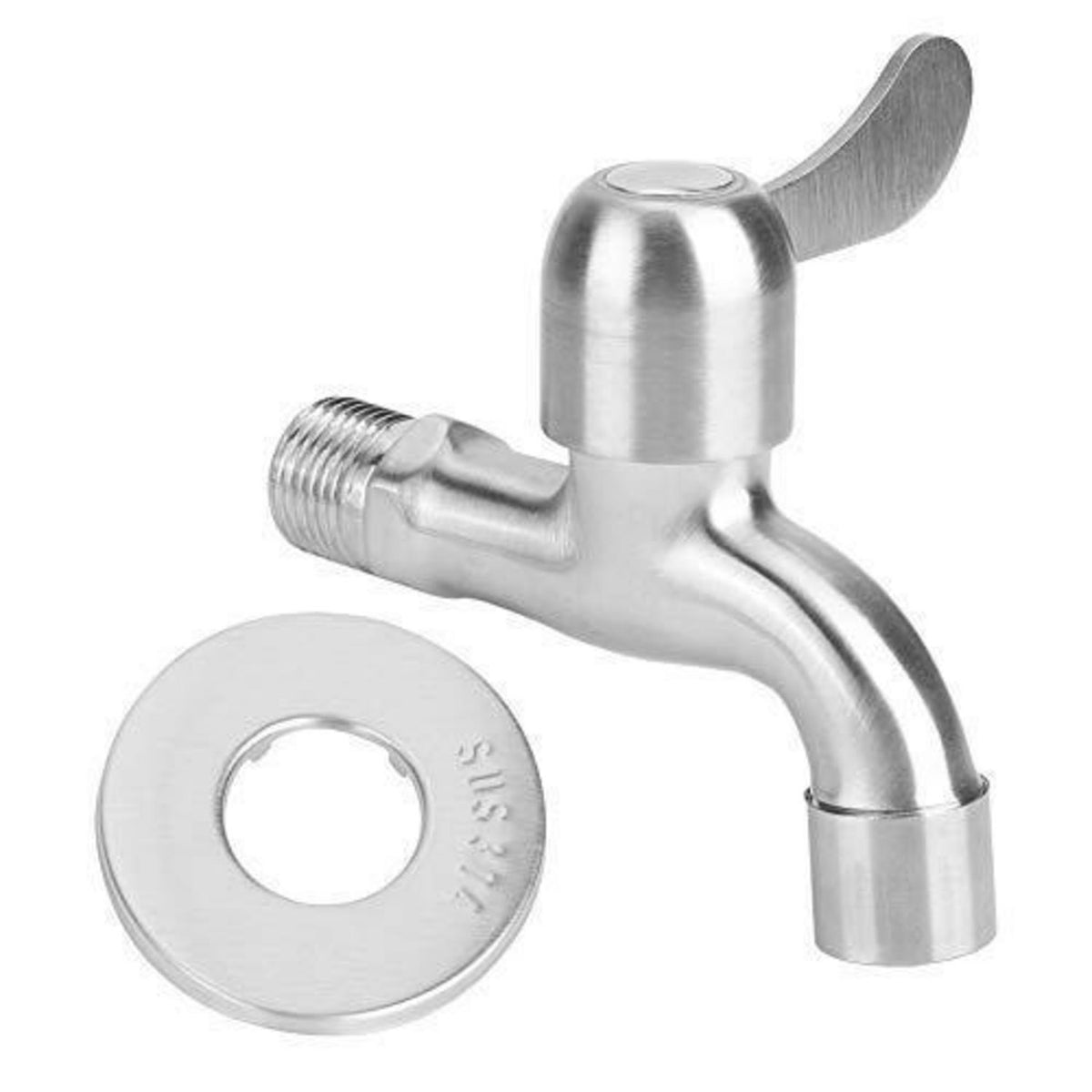 Edelstahl Wandwasserhahn für Bad, Küche & Garten