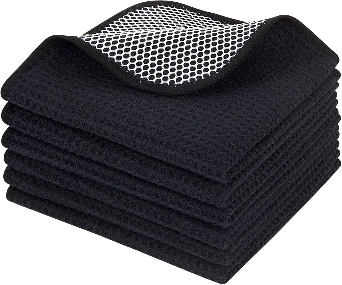 Saugfähige Mikrofasertücher mit Waffelstruktur 6er Set 30x30cm