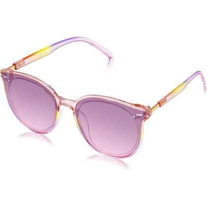 Retro Runde Sonnenbrille Damen Herren UV400 Schutz Regenbogen Rahmen