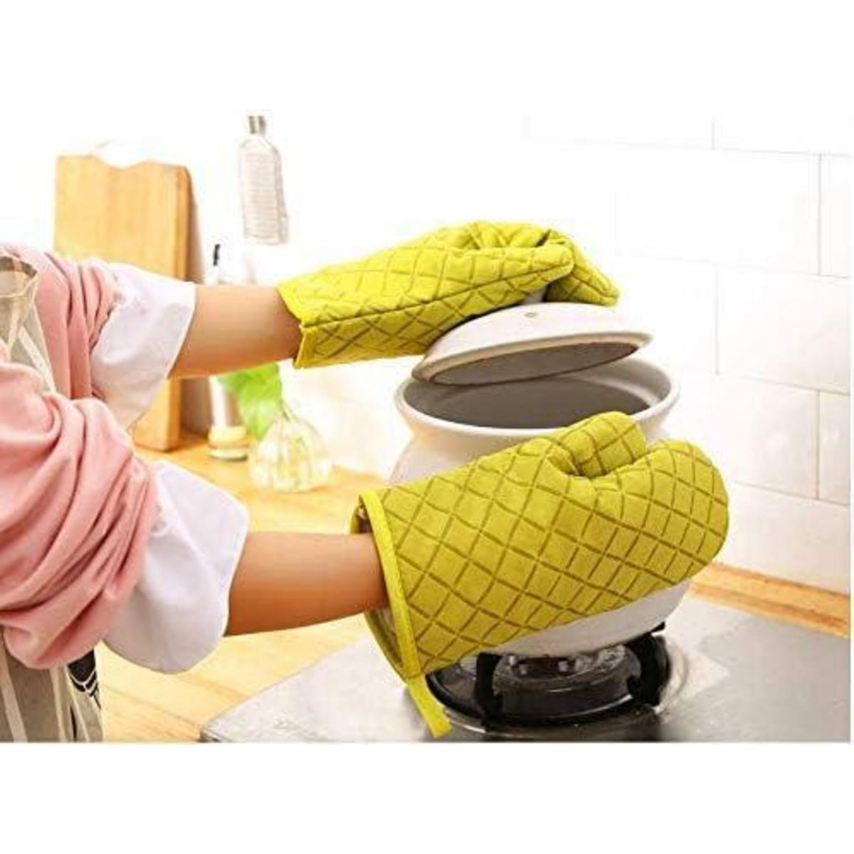 Hitzebeständige Ofenhandschuhe - Silikon & Aramid, 2er Set