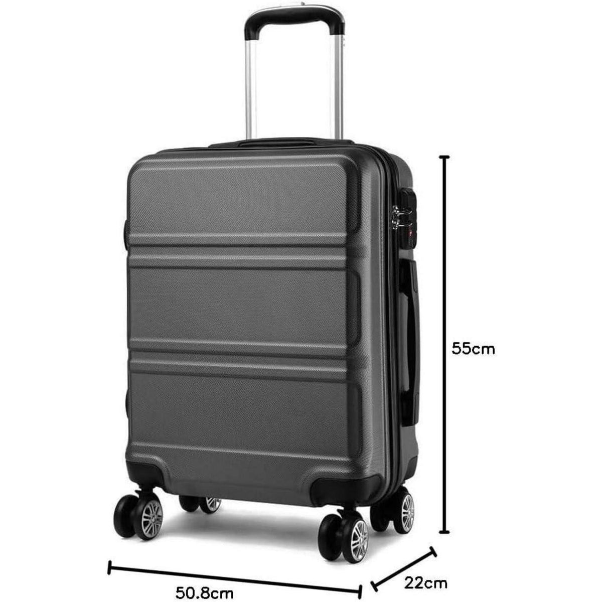 Hartschalenkoffer L (65cm) Grau mit TSA Schloss