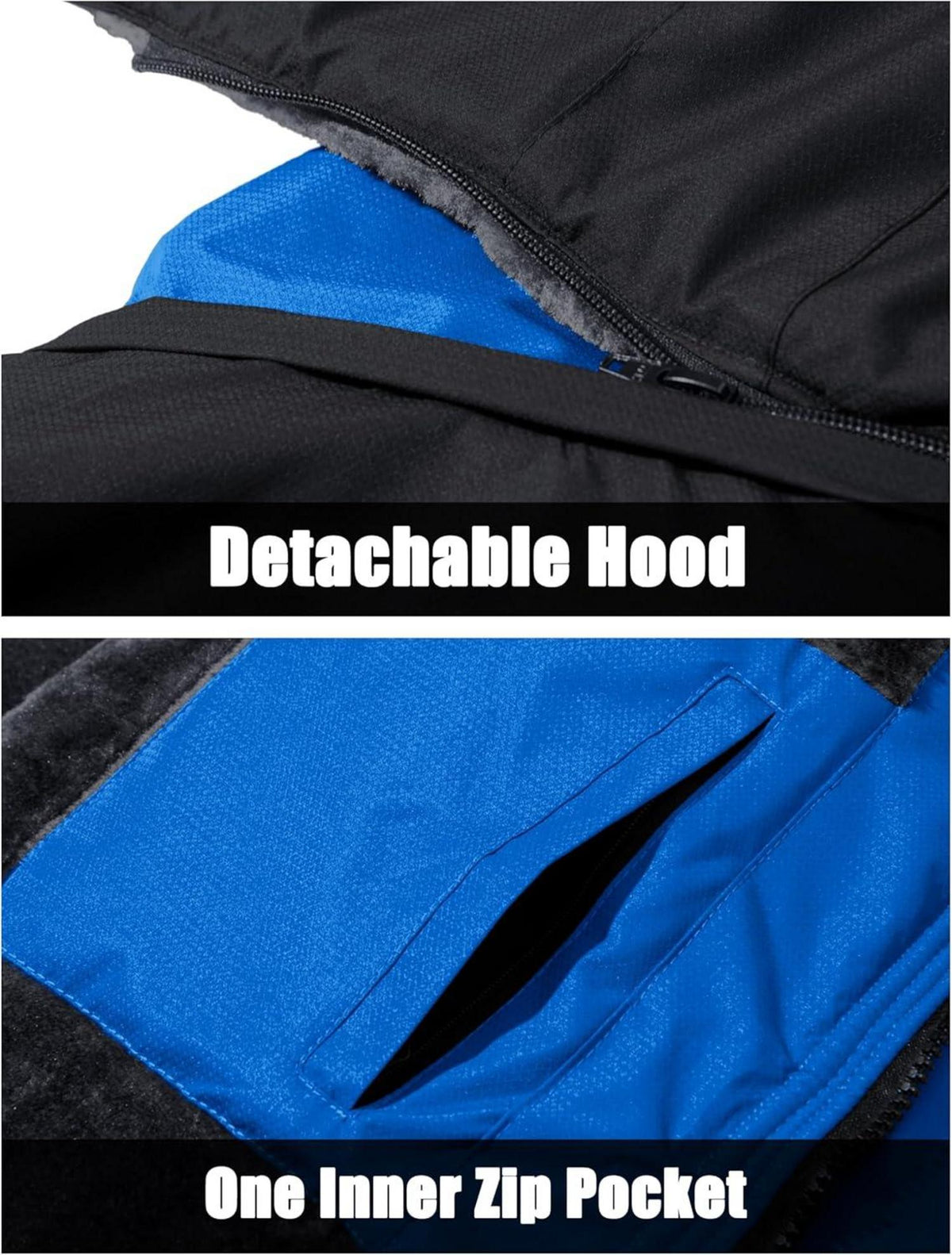 Herren Winter Skijacke Fleece Gefüttert Outdoor Softshelljacke Blau