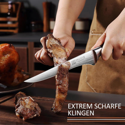 Premium Filetiermesser 15 cm Kochmesser Klinge Küchenmesser