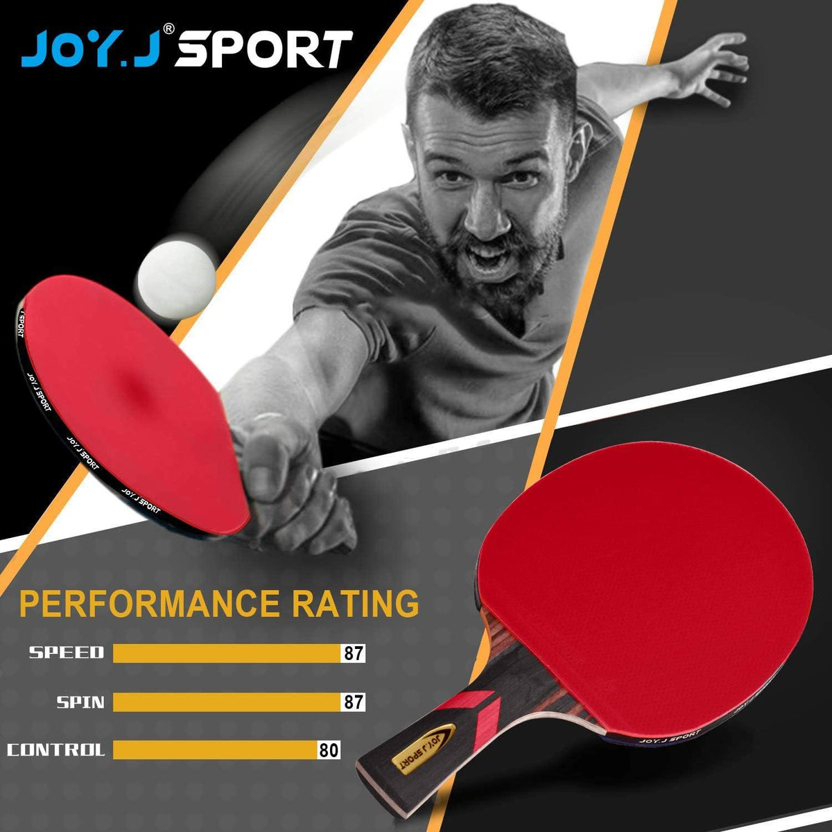 ITTF Genehmigter Tischtennisschläger für Zwischenspieler, Joy.J