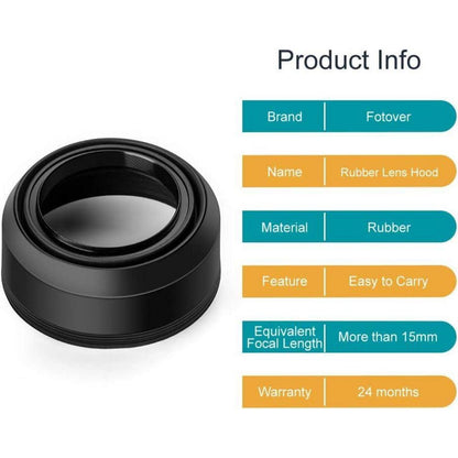 49mm Gummi Gegenlichtblende Universal Sonnenblende