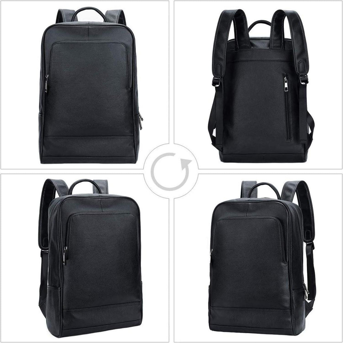 Leder Rucksack Kurierrucksack Laptoprucksack 14 Zoll Rindsleder