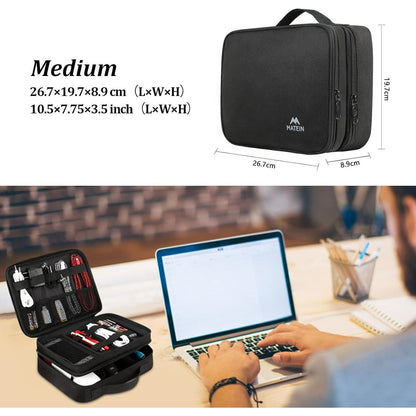 Kabeltasche Organizer für Reise Elektronik Zubehör Schwarz