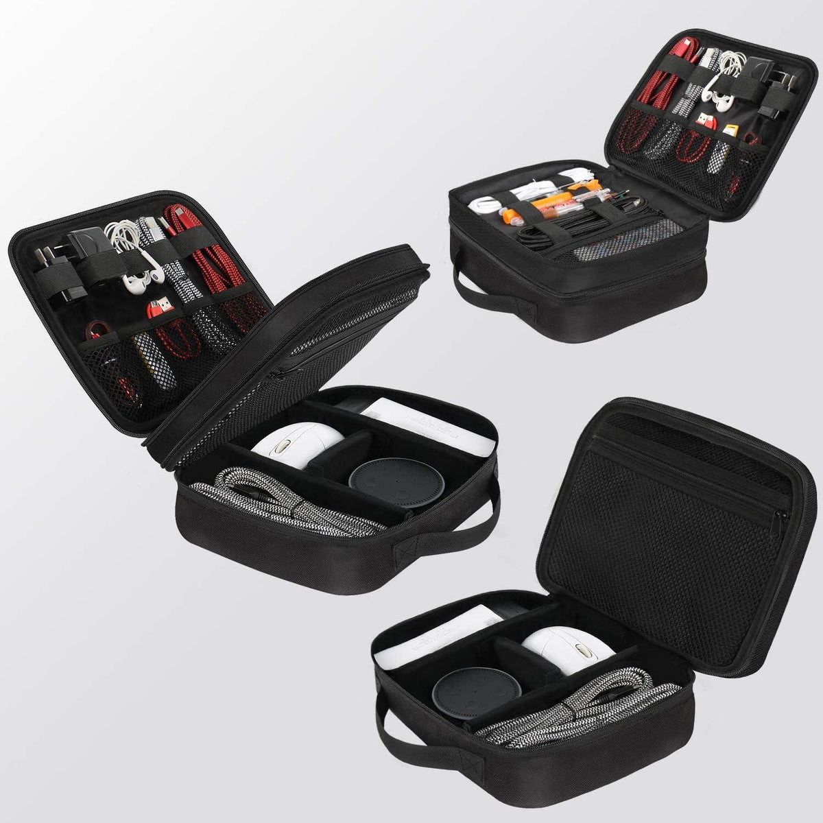 Kabeltasche Organizer 3 Schicht Kabelaufbewahrung Tech Pouch
