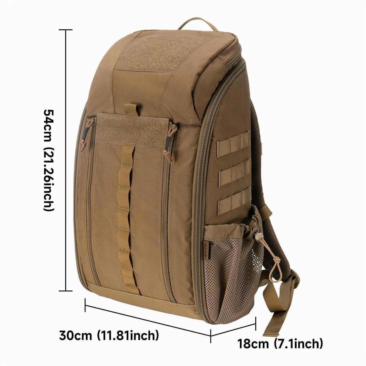 Taktischer Rucksack Braun – Herren Trekkingrucksack mit Molle-System