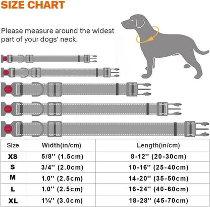 Weich Gepolstertes Neopren Nylon Hundehalsband Große Hunde Rot L