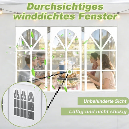 Wasserdichter Gartenpavillon 3x6m mit Seitenwänden
