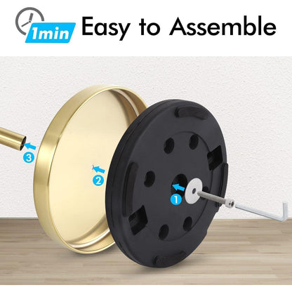 Freistehender Toilettenpapierhalter Edelstahl gebürstetes Gold