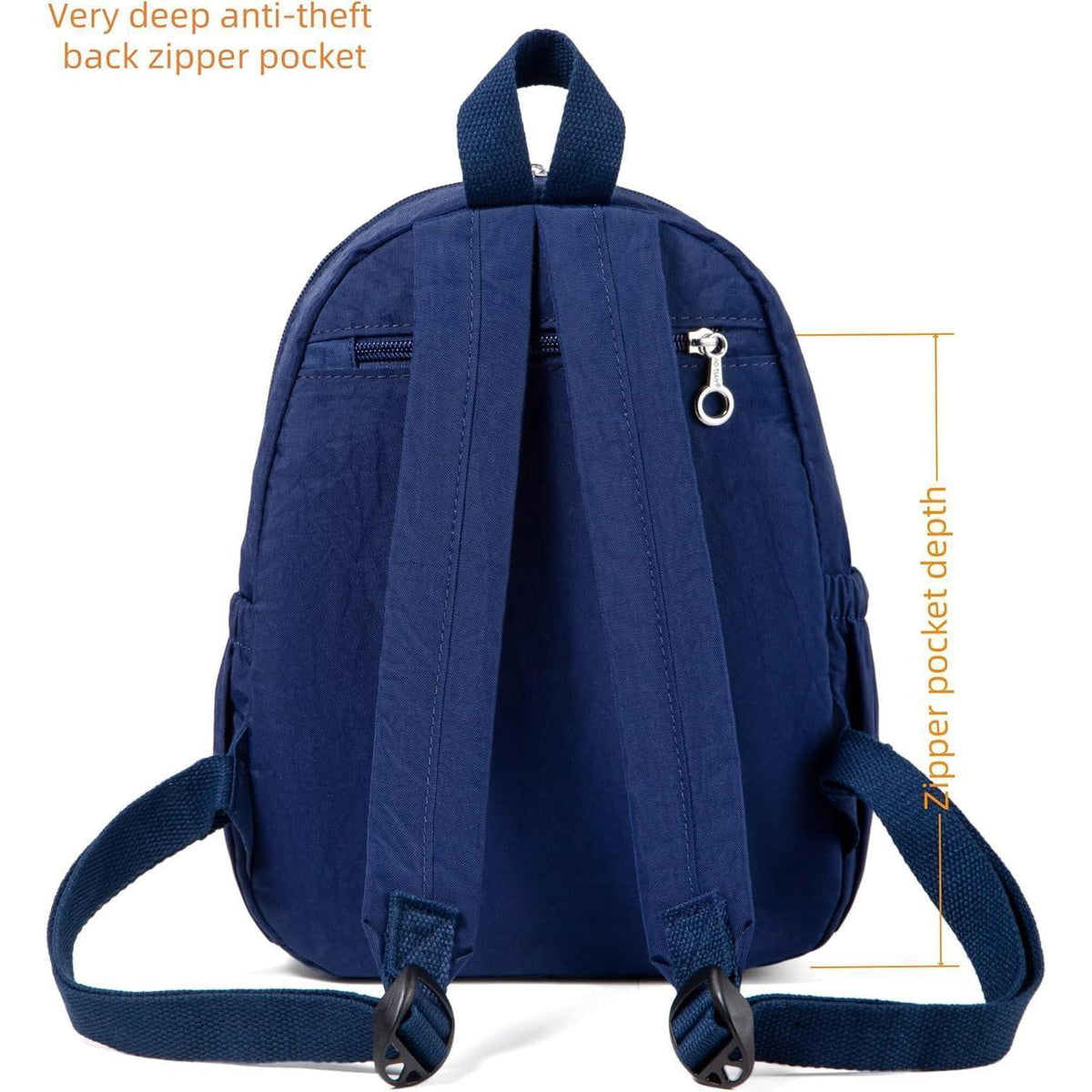 Damen Mini Rucksack Blau Leicht & Geräumig für Alltag & Reisen